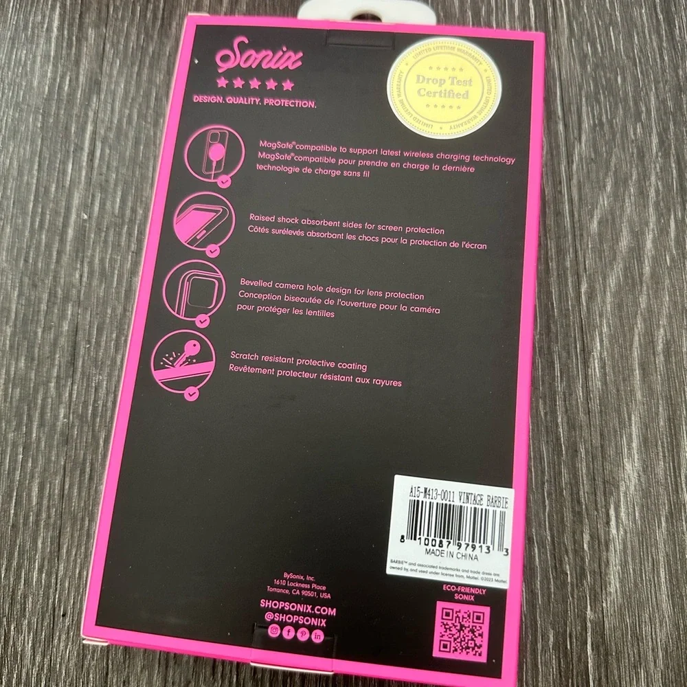 Nwt sonix x barbie case for iphone 14 pro.  Brand new!!!! Just reduced!